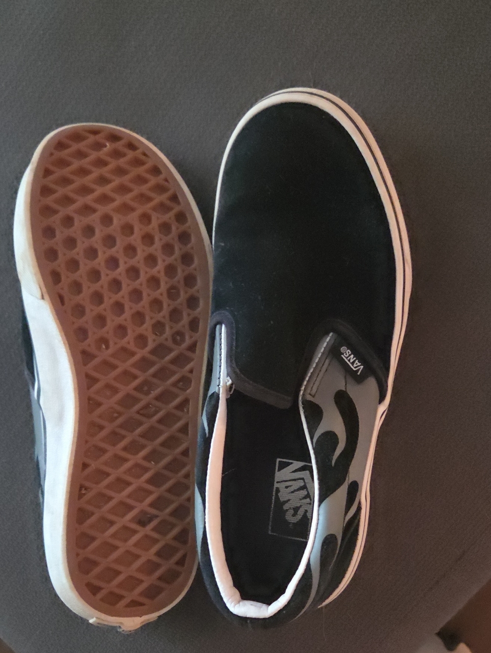 Vans Black & White Classic Slip-On Loafers